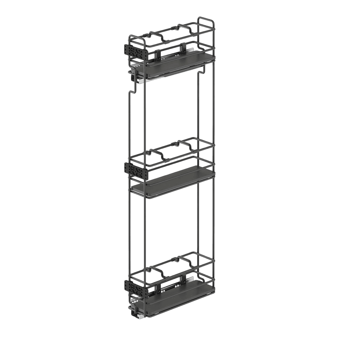 Porte-bouteille coulissante mini 150 mm à fond bois,Droite